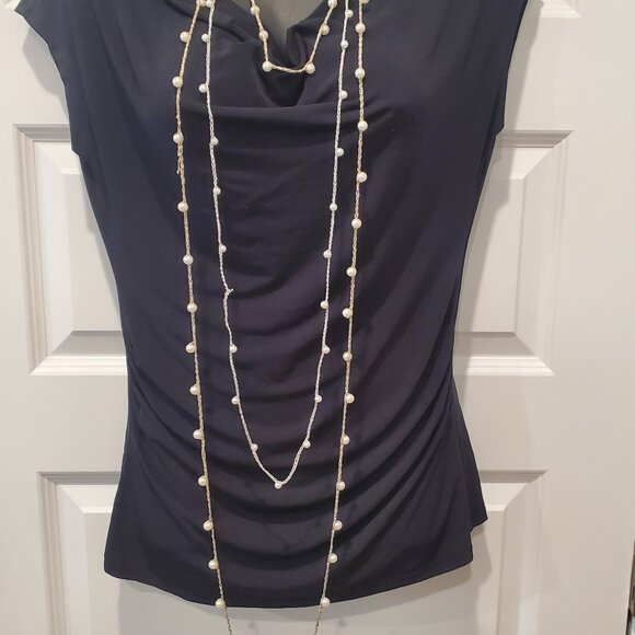 Set of 3 Pearl and Silver Costume Fashion Jewelry Necklaces - Picture 1 of 8